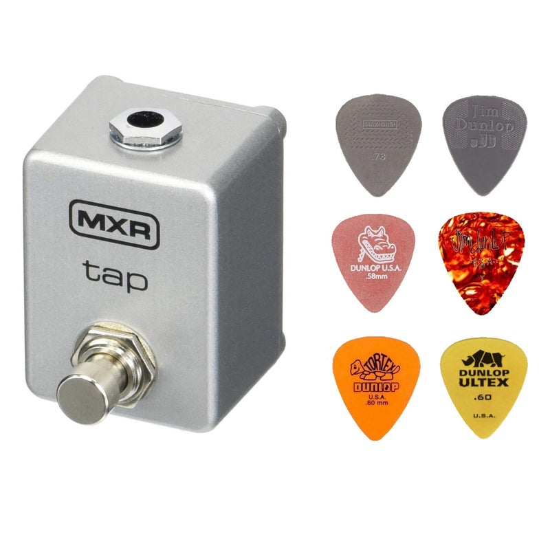 MXR M199 Tap Tempo Switch Pedal Bundle with 6 Assorted Dunlop Picks - Image 1